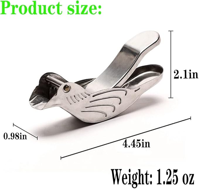 New Acrylic Manual Lemon Slice Squeezer, Portable Transparent Fruit Juicer, Elegance Bird Shape, Hand Juicer for Orange Lemon Lime Pomegranate (4Pcs) (2Pack)