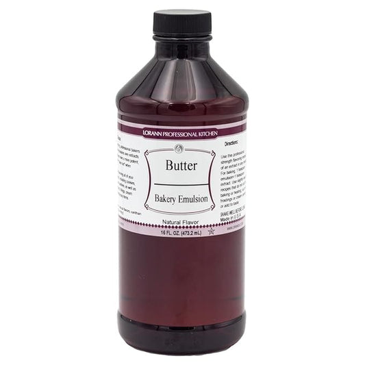 Lorann Oils Butter Bakery Emulsion: True Butter Flavor, Ideal for Enhancing Rich Dairy Notes in Baked Goods, Gluten-Free, Keto-Friendly, Butter Flavoring Essential for Your Kitchen