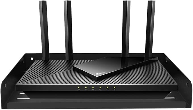 JINGCHENGMEI Metal Floating Wall Mounted Shelf Bracket for AV, TV Accessories, WiFi Router, TV Box, Cable Boxes, DVD Player, Games Consoles or Other Small Projectors (12 inches Width)