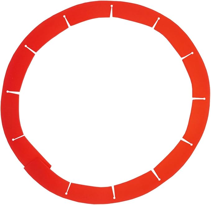 Adjustable Pie Crust Shields, Silicone Baking Protectors, Cover Ring Tools Fits 8-11.4 Inch Pies, Baking Pie Pizza Crust Shield Protector Cover for Edges ﻿ (Red)