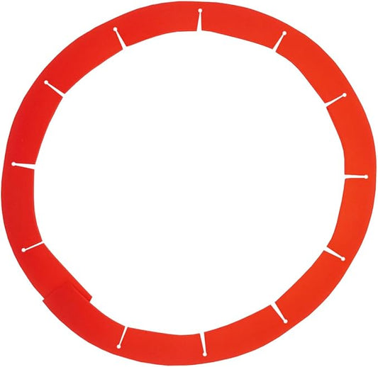 Adjustable Pie Crust Shields, Silicone Baking Protectors, Cover Ring Tools Fits 8-11.4 Inch Pies, Baking Pie Pizza Crust Shield Protector Cover for Edges ﻿ (Red)