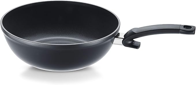 Fissler Ceratal Comfort Ceramic 12 Inch Non-Stick Wok, Orbit Black, Made without PFAS