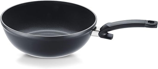 Fissler Ceratal Comfort Ceramic 12 Inch Non-Stick Wok, Orbit Black, Made without PFAS