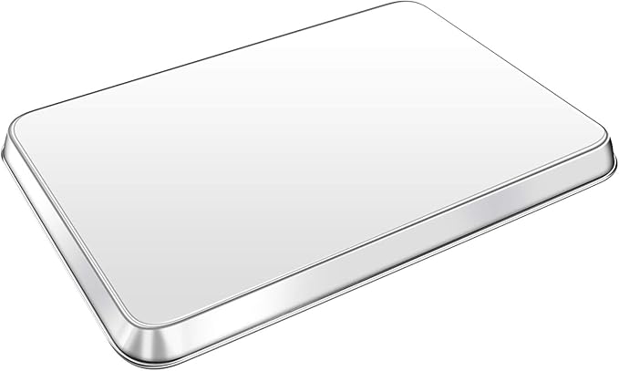 Baking Sheet, Yododo Stainless Steel Baking Pans Tray Cookie Sheet Toaster Oven Tray Pan Cookie Pan, Non Toxic & Healthy, Superior Mirror Finish & Rust Free, Easy Clean & Dishwasher Safe - 19.6 inch