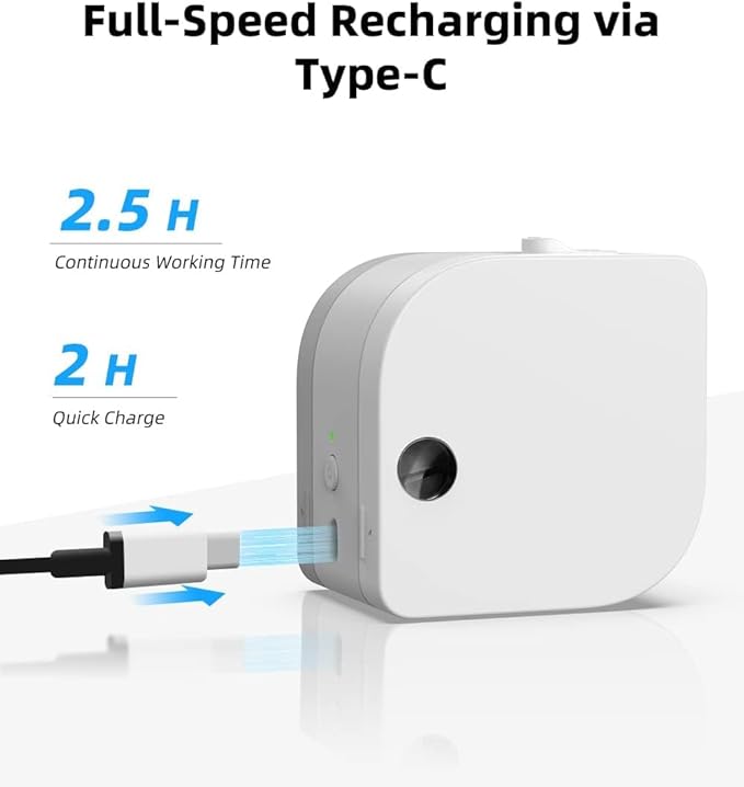 Phomemo P12 PRO Label Maker Machine with Tape, Mini Bluetooth Portable Thermal Labelmaker for School, Office, Organizing, Kitchen, Wireless Small Label Makers with Multiple Templates, White