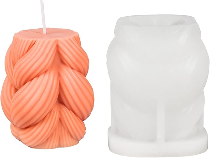 Spiral Candle Mold Spiral Cylinder Mold Pillar Candle Mold Soap Mold Clay Mold Candle Making Molds Craft Supplies 3D Mold Silicone Mold for Resin Resin Casting Mold