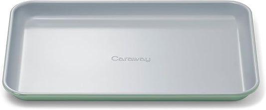 Caraway Nonstick Ceramic Small Baking Sheet (9x13”) – Non-Toxic, PTFE & PFOA Free – Oven Safe – Aluminized Steel Core – Mini Sheet Pan for Baking, Roasting & More - Sage