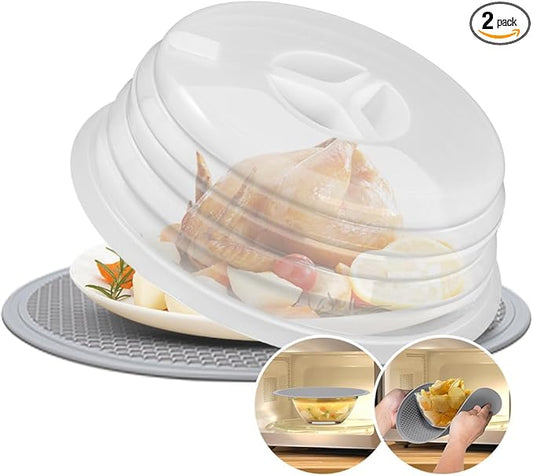 Silicone Bowl Covers - Microwave Splatter Cover & Dish Covers for Oven Cooking