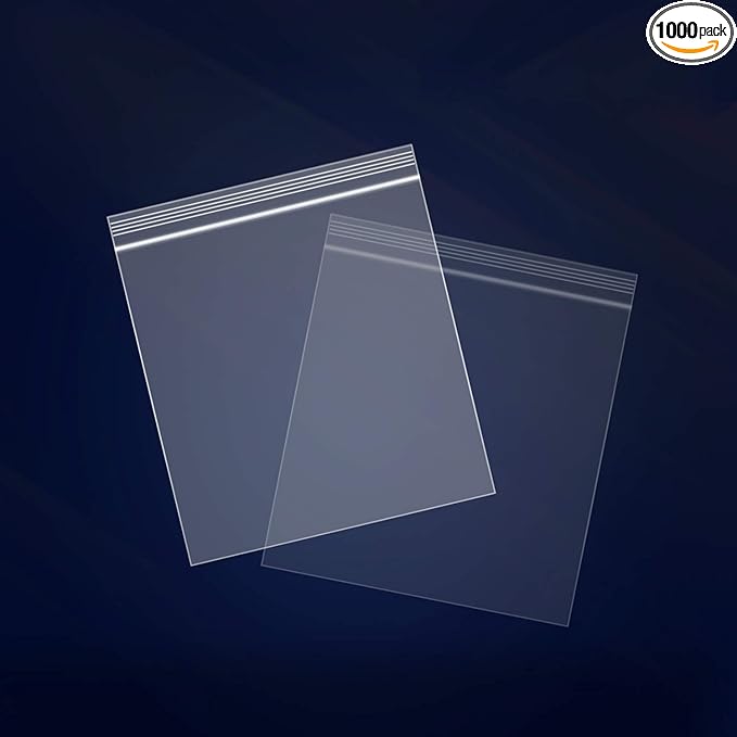 iMailer - 1000 Count - 3" x 3" Small Plastic Bags - Clear Reclosable Zip Plastic Poly Bags 2 Mil for Coins, Jewelry, Snacks, Seeds