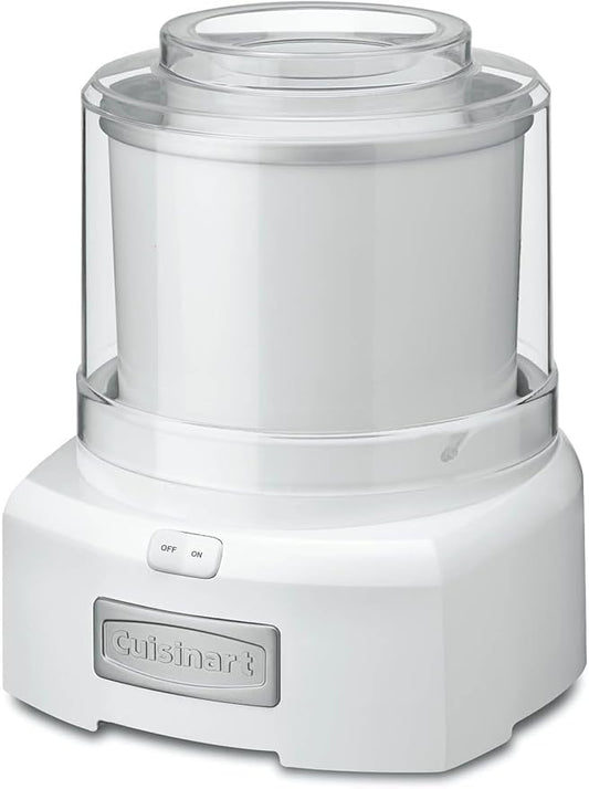 Cuisinart Ice Cream Maker Machine, 1.5 Quart Double Insulated Machine, Sorbet and Frozen Yogurt Maker, Ready in 20 Minutes, ICE-21P1, White