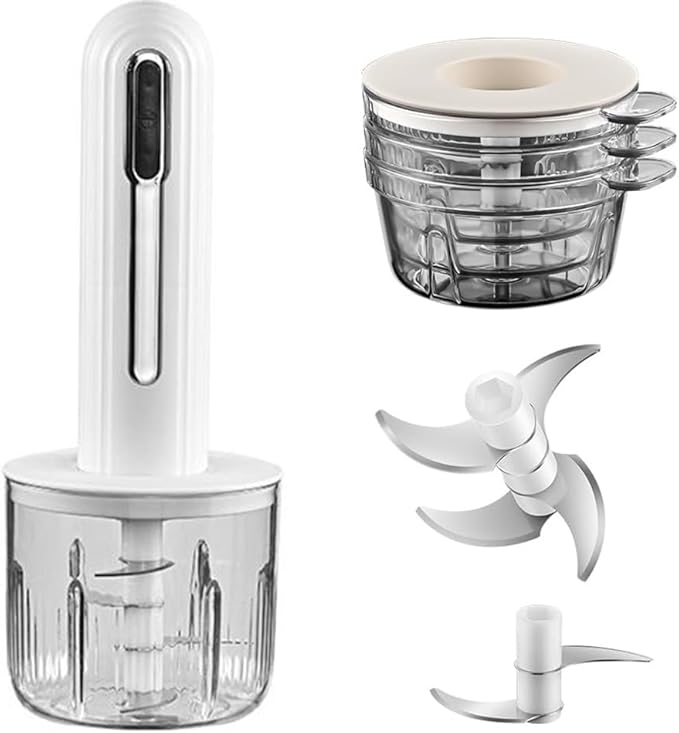 Wireless Electric Food Processor，4-Cup Electric Food Chopper For Meat,Onions,vegetables,Garlic,Complementary Food, Meat Chopper Blender