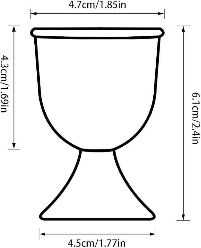 Cinf Easter Ceramic Egg Cup Red Set of 2 Porcelain Holder Breakfast Boiled Cooking Easy to Clean Childhood Memories Kitchen