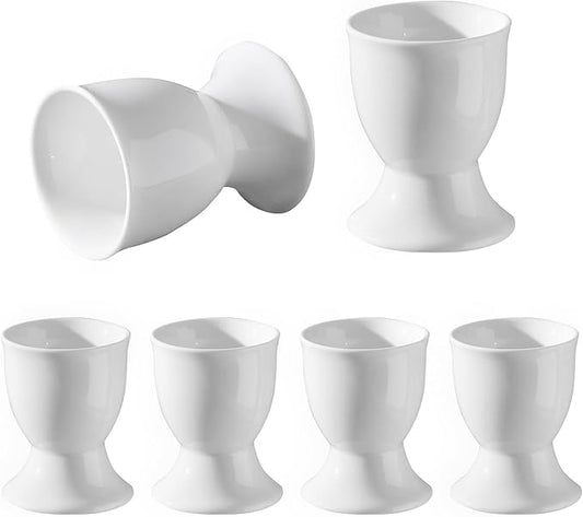 Egg Cups Set of 6 Ceramic Egg Stand Holder Kitchen Egg Cup Small Fruit Cup Snack Candy Cup Egg Cups for Soft Boiled Eggs Breakfast Party Dinning 2.56 x 1.97 inch