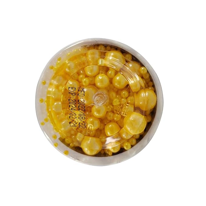 Edible Yellow Sugar Pearls Candy Sprinkles 120G/ 4.23Ounce Baking Cake Sprinkles Cupcake and Cake Topper Cookie Decorations Wedding Party Valentines Halloween Christmas Supplies