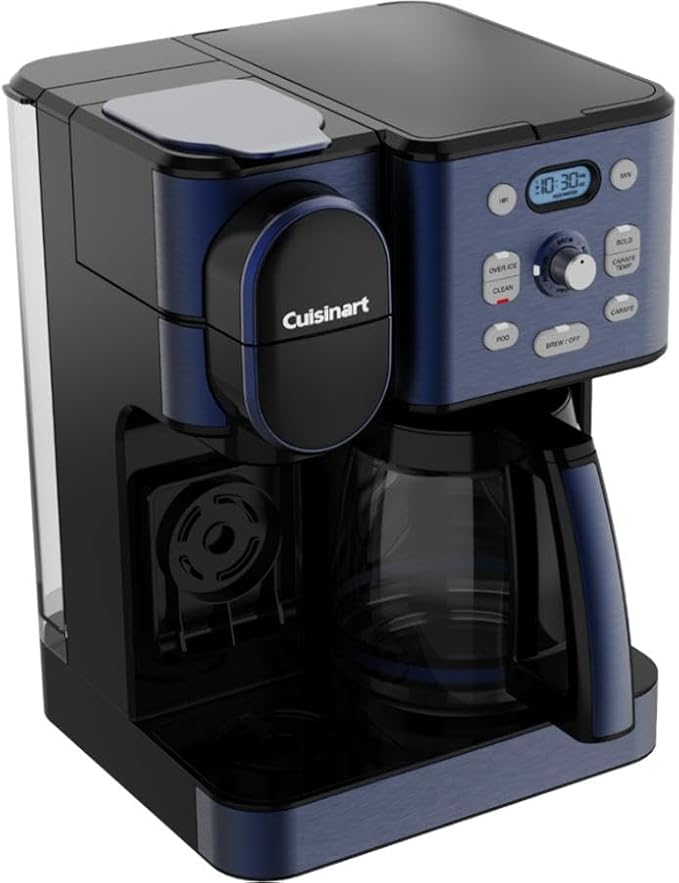 Cuisinart Coffee Maker, 12-Cup Glass Carafe, Automatic Hot & Iced Coffee Maker, Single Server Brewer, Navy Blue, SS-16