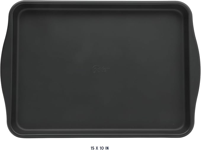 Oster Teston 15 x 10 Inch Nonstick Carbon Steel Cookie Baking Sheet - Matte Black