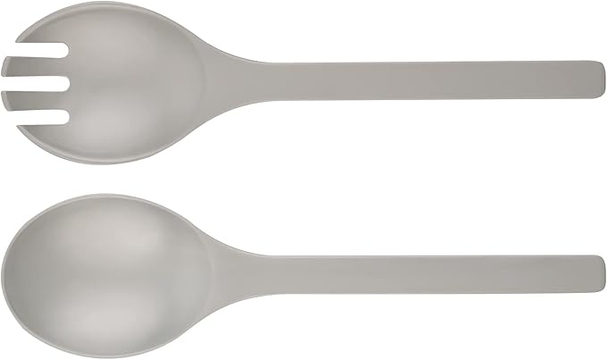 Bamboo Fiber Salad Bowl with Servers Set Large 9.8inches Nature Bamboo Mixing Bowl with Servers with Lid Spoon and Fork for Fruits,Salads and Vegetables