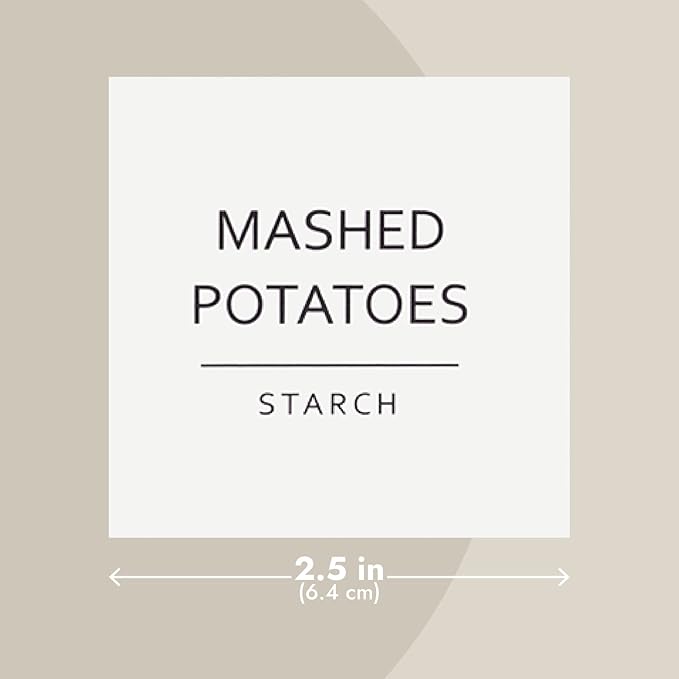 Talented Kitchen 144 Pantry Labels for Containers, Food Storage - Preprinted Black All-Caps on Matte White Vinyl Stickers for Minimalist Style Kitchen (Water Resistant)