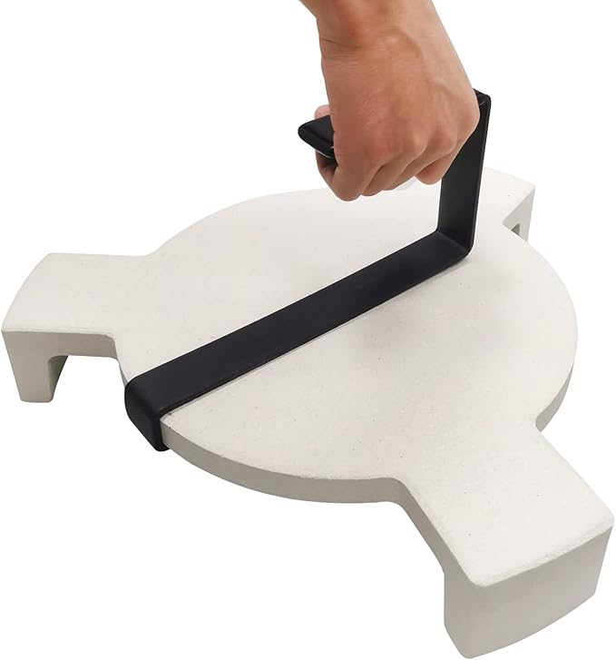 Plate Setter Heat Deflector for Large Big Green Egg, Ceramic Pizza Stone Smoking Stone Big Green Egg ConvEGGtor Accessories, Heat Plate Replacement for Any 18" Kamado Grill(L)