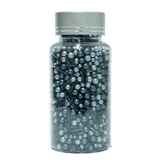Confect Fusion Mashup Sprinkles – Metallic Blue Pearl Beads Mix for Cake & Cupcake Decorating – Edible Baking Topping Decorations –Vegan, Gluten-Free, Nut-Free, Soy-Free, Dairy-Free, Palm Oil-Free – 4.2 Oz