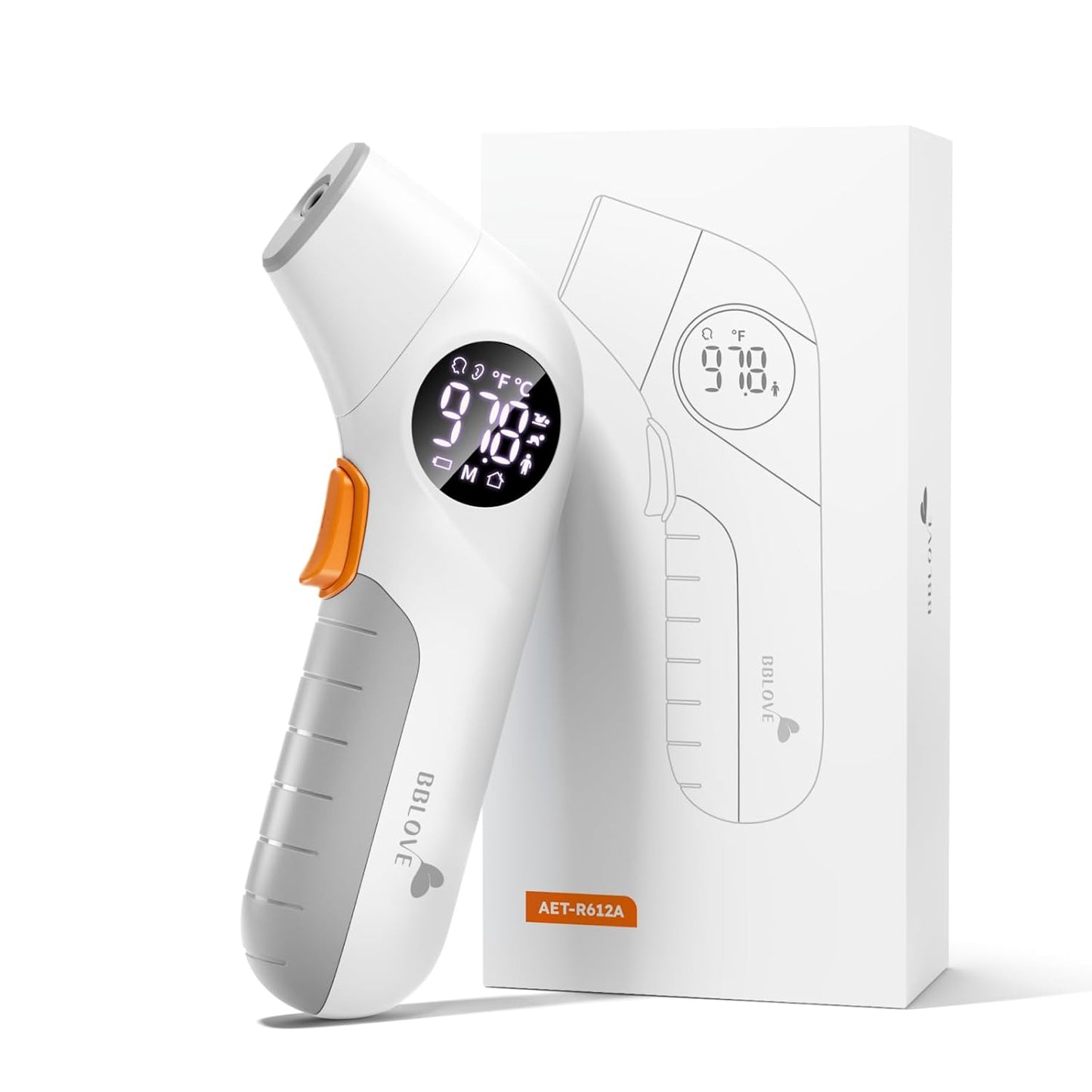 Baby Thermometer for Infants, No-Touch Forehead and Ear Thermometer with Fever Alarm, Fast Accuracy Digital Thermometer for Adults and Kids, 3 Age Modes, Object Modes