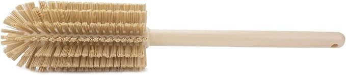 SPARTA Large Water Bottle Brush Ideal for Wide-Mouth Jars, Bottles and Tumblers, Dishwashing Tool with Handle for Home and Commercial Kitchens, Plastic, 16 Inches, Tan, (Pack of 4)