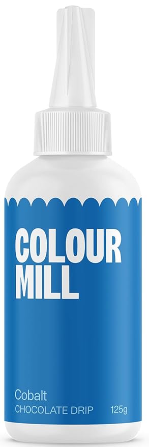 Colour Mill Chocolate Drip Easy-Melt Drizzle for Desserts, 125 Grams Cobalt