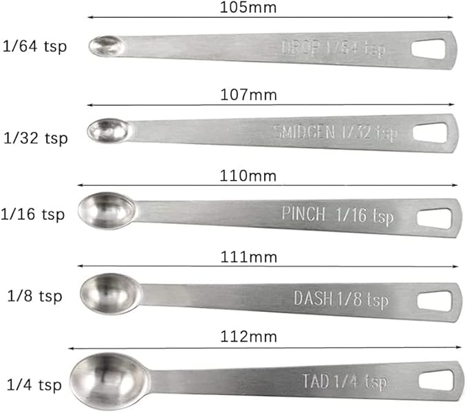 15 Pieces Measuring Cups and Spoons set, Includes 10 Stackable Measuring Cup with Lid and 5 Mini Stainless Steel Measuring Spoons, Teaspoons for Liquid and Dry, BPA Free, Dishwasher Safe