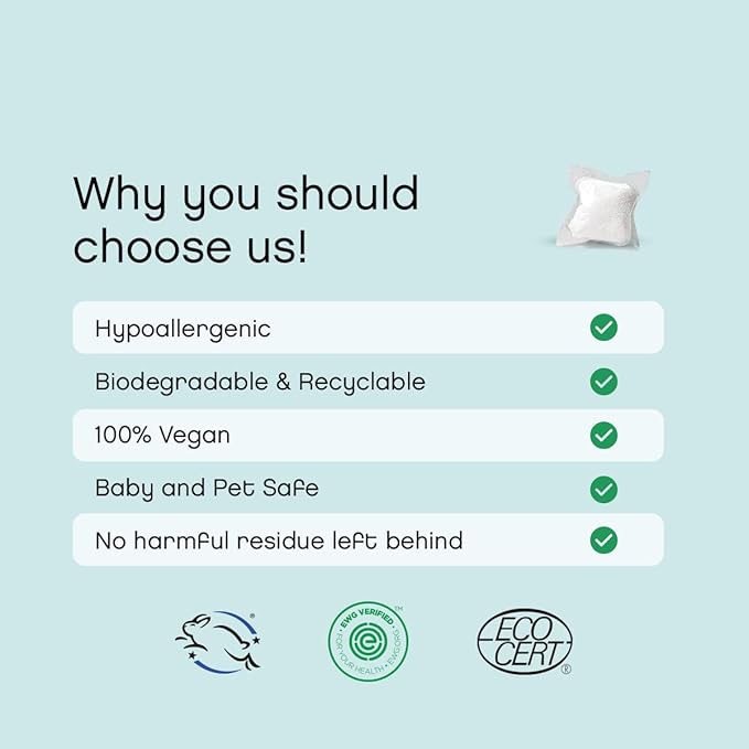 Unscented Dishwasher Pods by AspenClean, Dye-Free, Zero Plastic, Vegan, Eco-Friendly, Natural Dishwasher Detergent, EWG Verified™ - 28 Count (3 Pack)