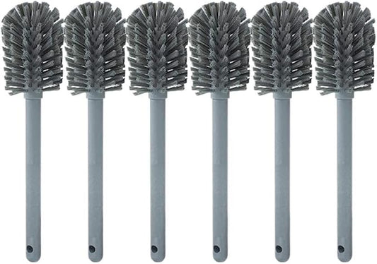 SPARTA Large Water Bottle Brush Ideal for Wide-Mouth Jars, Bottles and Tumblers, Dishwashing Tool with Handle for Home and Commercial Kitchens, Plastic, 12 Inches, Gray, (Pack of 6)