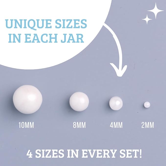 Sweets Indeed Sprinkles, White Sugar Pearl 4 Pack, 8.46 ounces, Edible Sprinkle Mix, Perfect for Cake Decorations, Baking, Ice Cream, Cookies, Cupcake Topper