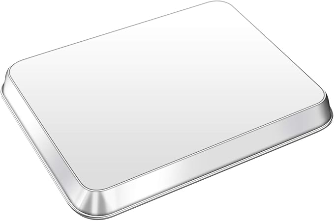 Baking Sheet, Yododo Stainless Steel Baking Pans Tray Cookie Sheet Toaster Oven Tray Pan Cookie Pan, Non Toxic & Healthy, Superior Mirror Finish & Rust Free, Easy Clean & Dishwasher Safe - 10.4 inch