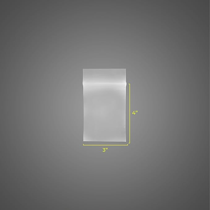 SNL | 3" X 4" - 2 MIL - 1,000 Bags | Small | Strong | Zipper Lock Reclosable, Clear, Disposable, Plastic Bags, For Food and Storage