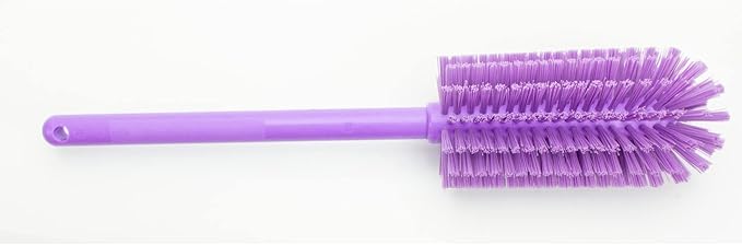 SPARTA Large Water Bottle Brush Ideal for Wide-Mouth Jars, Bottles and Tumblers, Dishwashing Tool with Handle for Home and Commercial Kitchens, Plastic, 16 Inches, Purple, (Pack of 4)