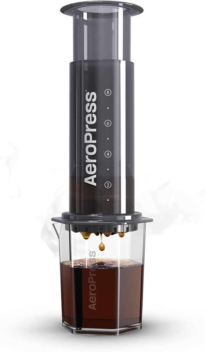AeroPress Original XL Coffee Press – 3 in 1 brew method combines French Press, Pourover, Espresso. Full bodied, smooth coffee w/out grit or bitterness. Small portable coffee maker for camping & travel