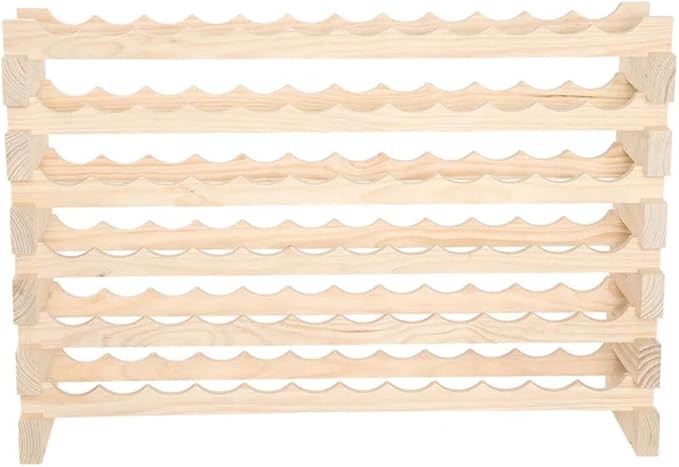 72 Bottle Wine Rack (12 Wide) Natural Pine