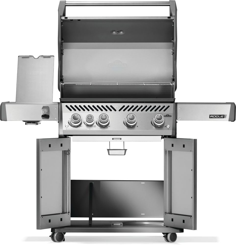 Napoleon Rogue PRO 525 Natural Gas Grill with Infrared Side Burner, Stainless Steel, Durable 5-Burner Gas Grill