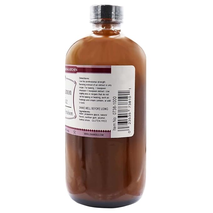 Lorann Oils Cinnamon Spice Bakery Emulsion: True Cinnamon Essence, Perfect for Enhancing Spiced Undertones in Baked Goods, Gluten-Free, Keto-Friendly, Cinnamon Extract Alternative for Your Kitchen