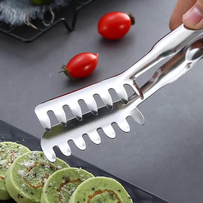 2-Piece Spaghetti Set, Stainless Steel Pasta Server & Tongs, Heat Resistant, 12 Inch