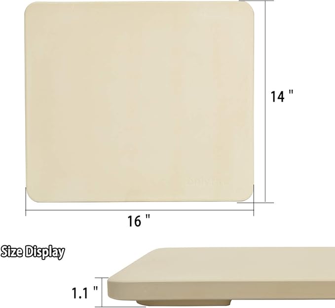 Onlyfire Pizza Stone for Oven BBQ and Grill, Thermal Shock Resistant, 14" x 16" Rectangular Large Bread Baking Stone, Heavy Duty Ceramic Baking Stone for Best Crispy Crust Pizza, Cookie and Cheese