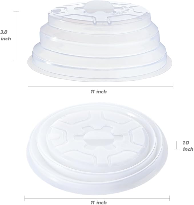 Microwave Plate Cover Microwave Splatter Cover Silicone Microwave Plate Cover Dish Covers for Microwave Oven Cooking Anti-Splatter Guard Lid