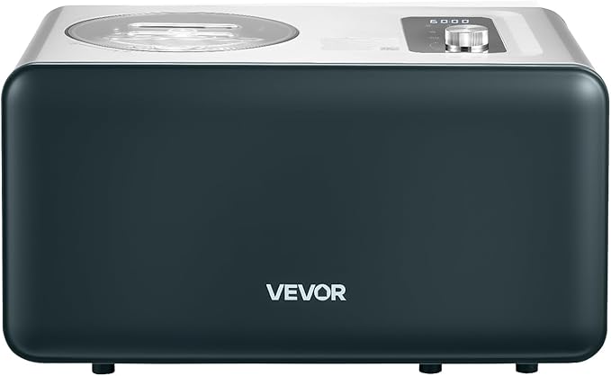 VEVOR Automatic Ice Cream Maker with Built-in Compressor, 1.5 Quart No Pre-freezing Gelato Maker, Stainless Steel Electric Sorbet-Maker, 3 Modes Compressor Ice Cream Machine for Home Kitchen