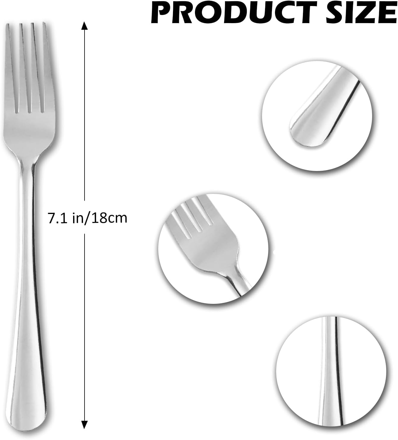 36 PCS Dinner Fork Set - Windsor Stainless Steel Silverware Fork 7.1 Inch with Dishwasher Safe Flatware Forks for 36,Table Forks for Home,Kitchen or Restaurant