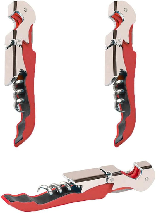 Professional Waiter Corkscrew Wine Openers Set, Heavy Duty Stainless Steel Hinges Wine Key for Restaurant Waiters, Sommelier, Bartenders