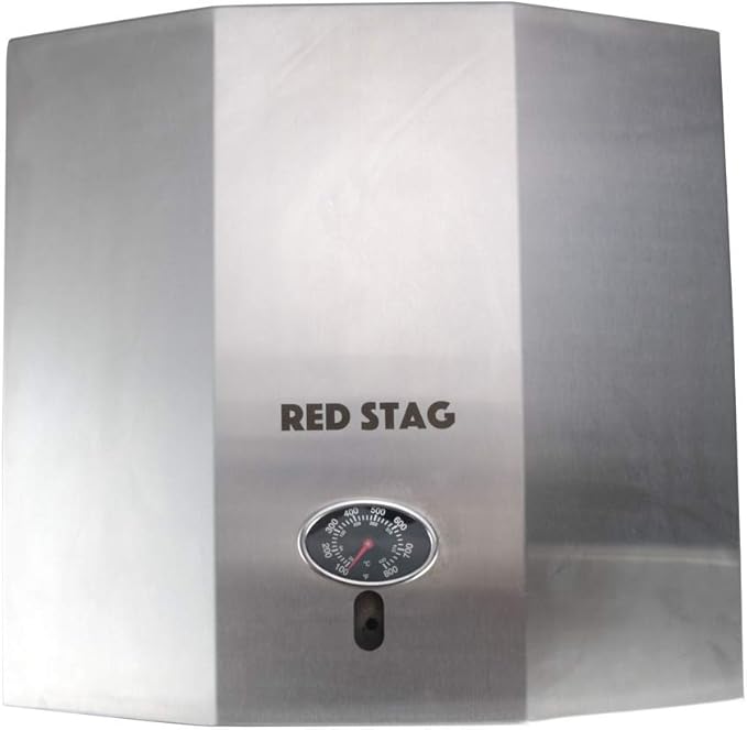 Red Stag Pellet Grill Pizza Oven Attachment Stainless Steel Outdoor Pizza Oven with Pizza Stone Kit Accessory Set for Traeger/Pit Boss/Camp Chef/Embers Wood Pellet Smoker Grills