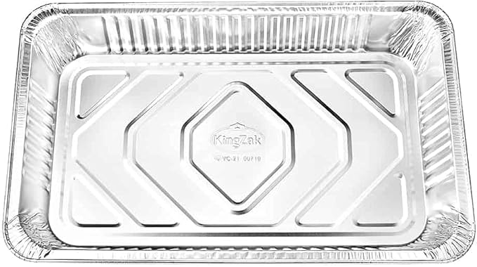 Aluminum Pans Full Size, Large Disposable Roasting & Baking Pan, 21"x13" Deep Foil Pans (50 Pack) Extra Heavy Duty Chafing Trays for Hotels, Restaurants, Caterers, Steam Table, Buffets & Bakeware
