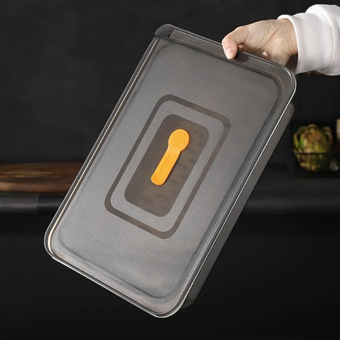 Roasting Pan,Non Stick Baking Pan,Cake Pan Rectangular 13.6"x 9.3"x 2.6",3 Litre Capacity with Lid (Black)