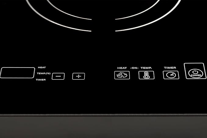 TI-1B 12 inch Built-In Single Burner Induction Glass-Ceramic Cooktop, 1750W, UL858 Certified