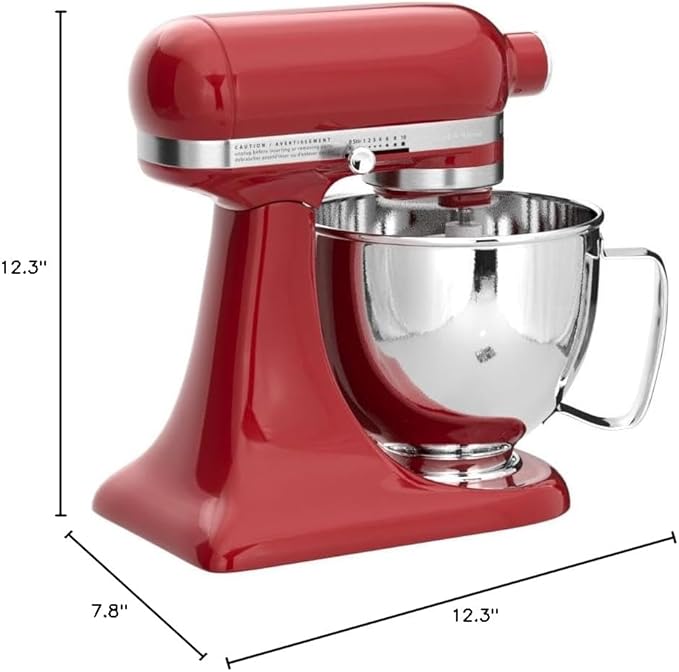 KitchenAid Artisan Mini 3.5 Quart Tilt-Head Stand Mixer - KSM3316X - Candy Apple Red