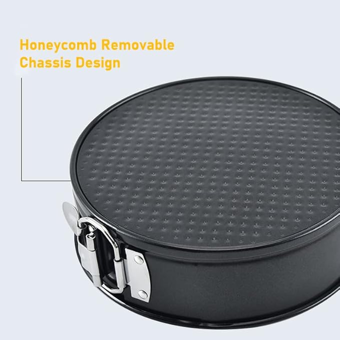 Tellshun 10 Inch Springform Pan Tin With 50Pcs Parchment Paper Nonstick Baking Mold Round Leakproof Removable Bottom Bakeware for Cake Cheesecakes Pie Pizza and Quiches